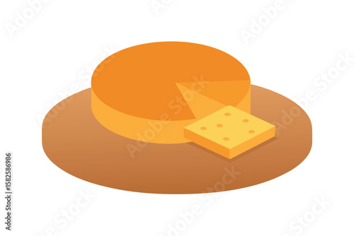 Round Cutting Board With Cheese And Cracker