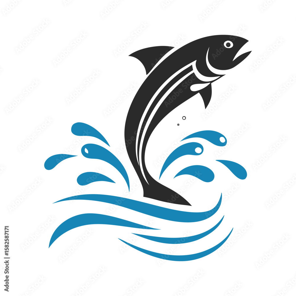 Naklejka premium Vactor Fish Icon