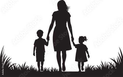 Heartwarming Family Walk Silhouette Bundle