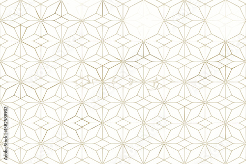 Elegant geometric pattern with gold lines on a white background creating a modern and sophisticated design