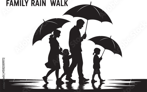 Heartwarming Family Walk Silhouette Bundle