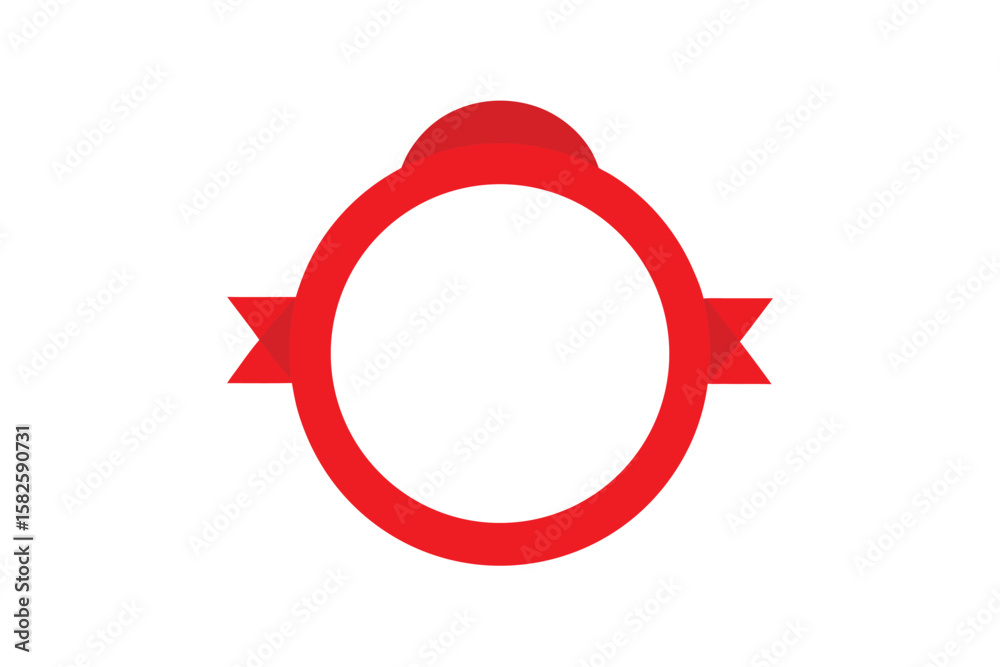 Medallion With White Center And Red Border Medallion With White Center And Red Border