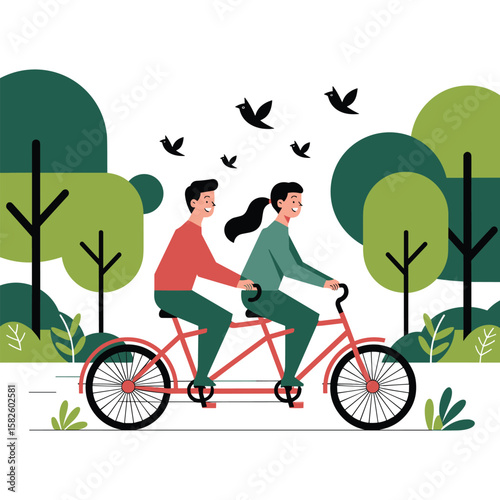family on bicycle