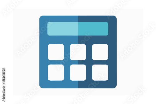 Calculator Icon With Large Buttons Flat Style