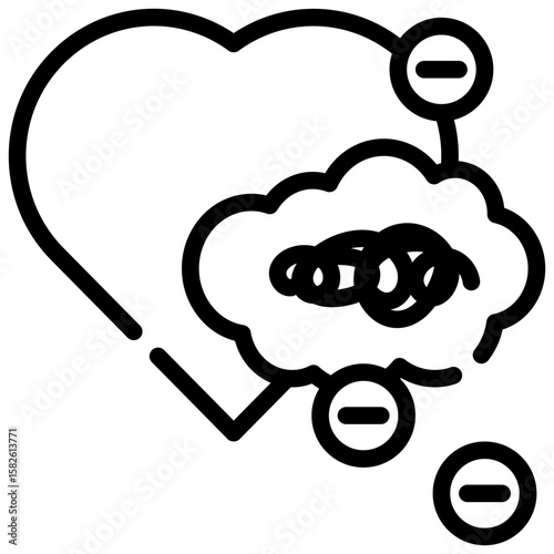 tangled hearth mind thoughts health simple line icon
