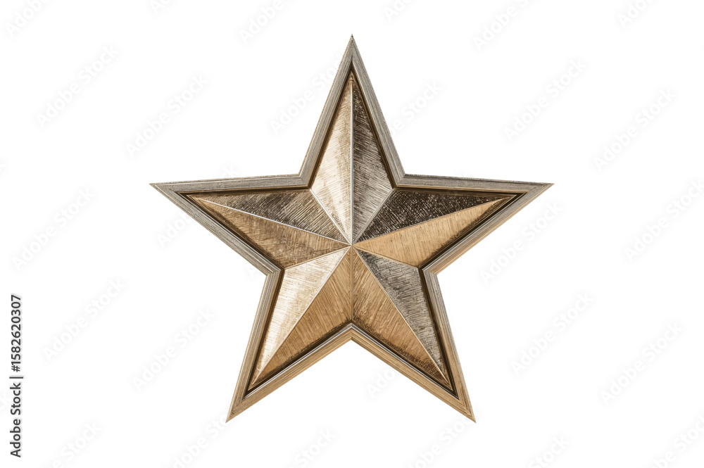 Obraz premium Detailed gold star with embossed texture