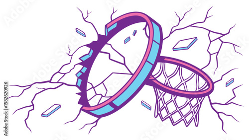 Conceptual vector art illustration: Pink business icon design symbolizing global earth time