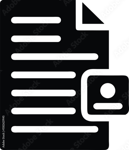 Document and profile icon symbol illustration