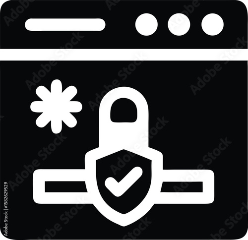 Secure website icon. protected internet access