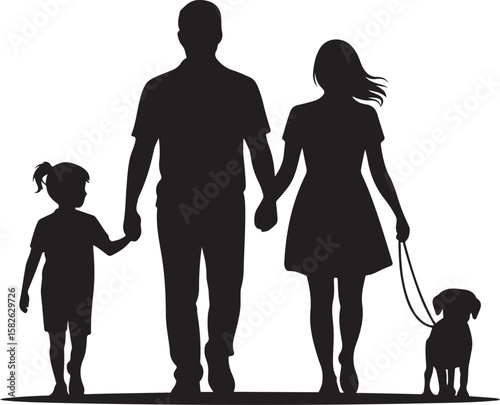 Mother and Kids Silhouette Collection