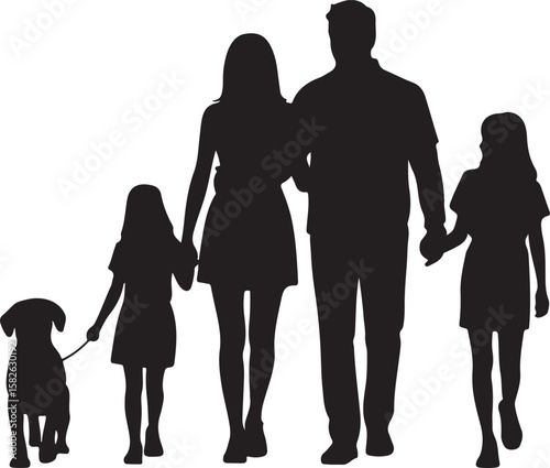 Mother and Kids Silhouette Collection