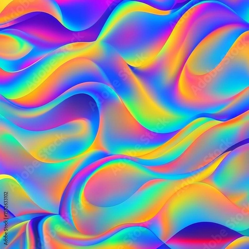 Colorful Fluid Geometric Abstract Pattern in High Resolution