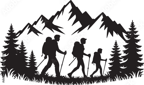 Mother and Kids Silhouette Collection