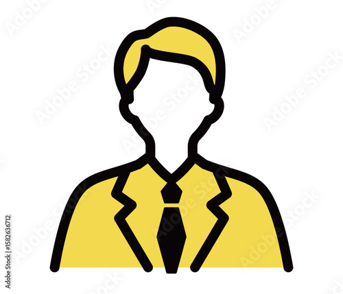 サラリーマン・ビジネスマン・会社員のアイコン　男性　人　人物　スーツ　就活生　新入社員　先輩　営業