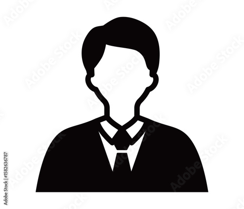 サラリーマン・ビジネスマン・会社員のアイコン　男性　人　人物　スーツ　就活生　新入社員　先輩　営業