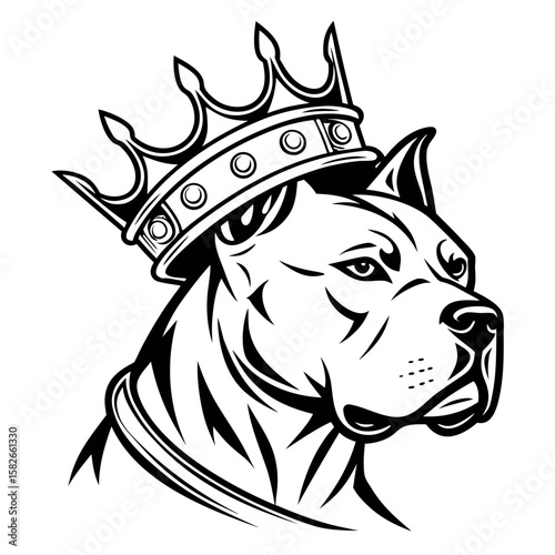 Majestic Canine Monarch Wearing Regal Crown Symbolizing Power and Loyalty