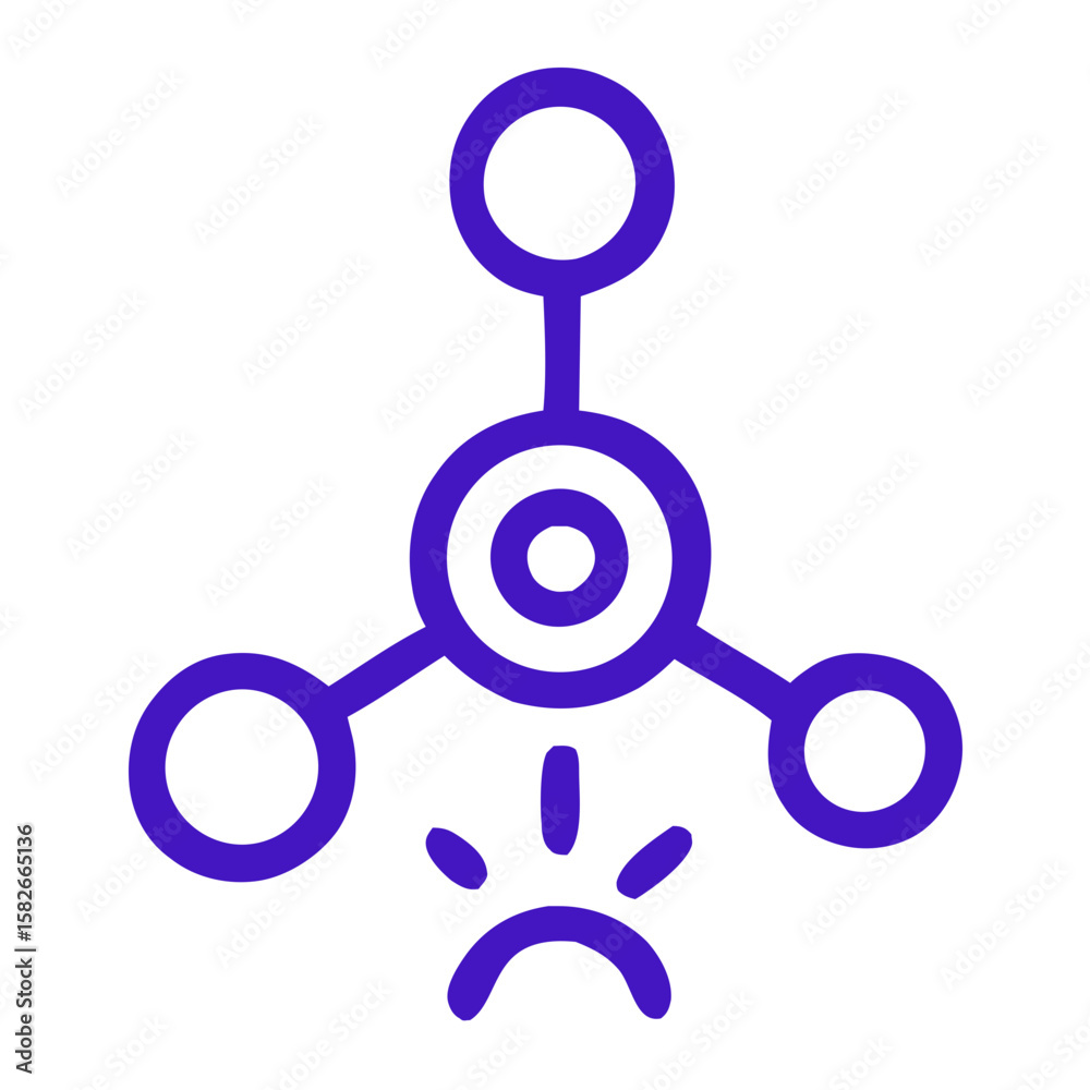 Line Art Broken Molecule Connection Symbol Sign Communication Technology Icon Design Line Art Broken Molecule Connection Symbol Sign Communication Technology Icon Design