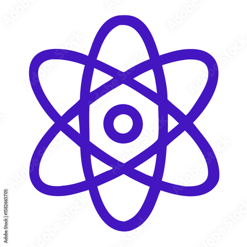 Minimalist Lineart Atomic Structure Science Symbol Element Molecular Icon Graphic