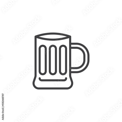 Beer mug line icon