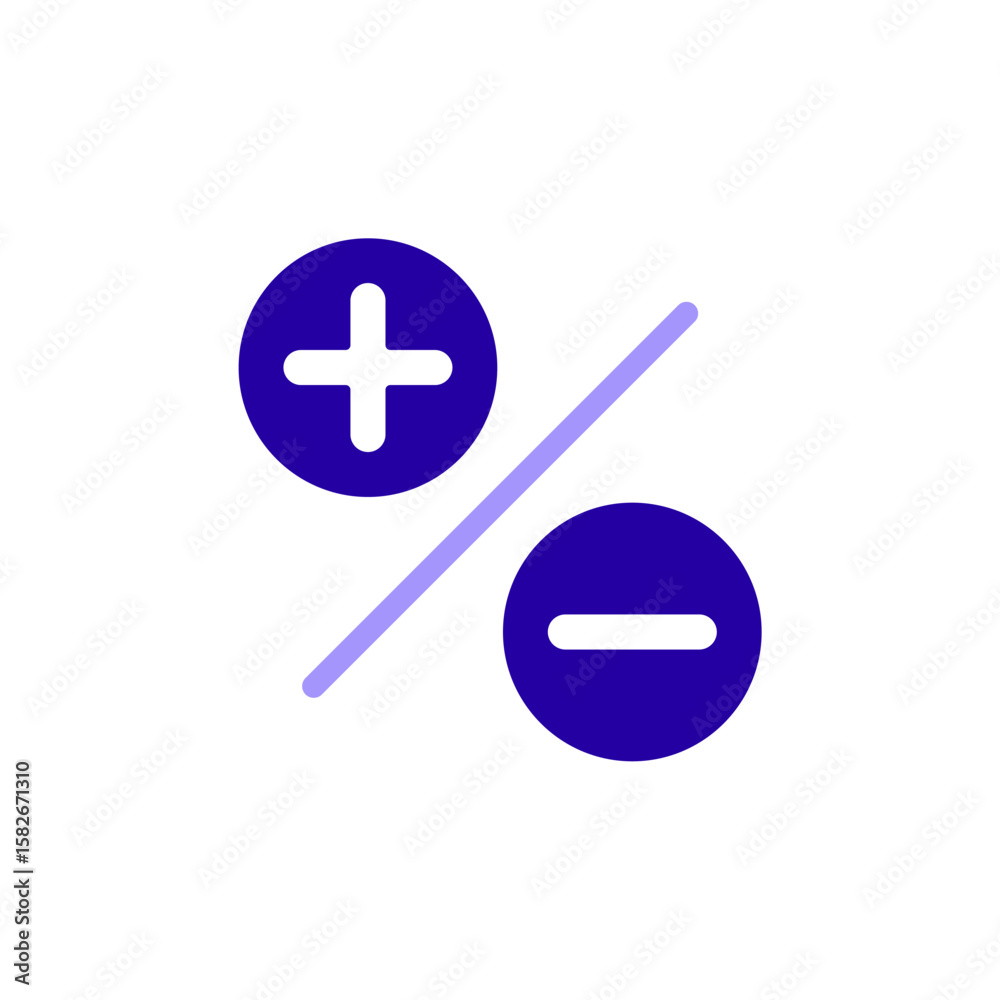 Obraz premium Icon a more or less, isolated against a clean background.