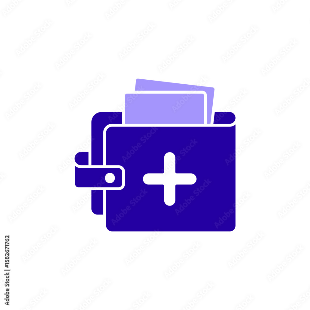 Fototapeta premium Icon a add money, isolated against a clean background.