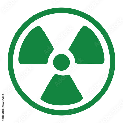 Simple Flat Radiation Symbol Warning Sign Hazard Caution Icon Design