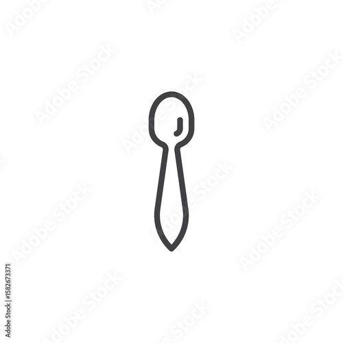 Spoon utensil line icon