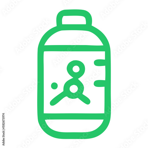 Simple Outline Isolated Protein Container Fitness Nutrition Diet Supplement Icon