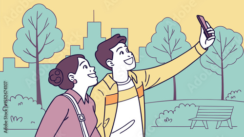 A heartwarming cartoon illustration of a loving family including a mother, father, boy, and girl, joyfully embracing as a vector art drawing