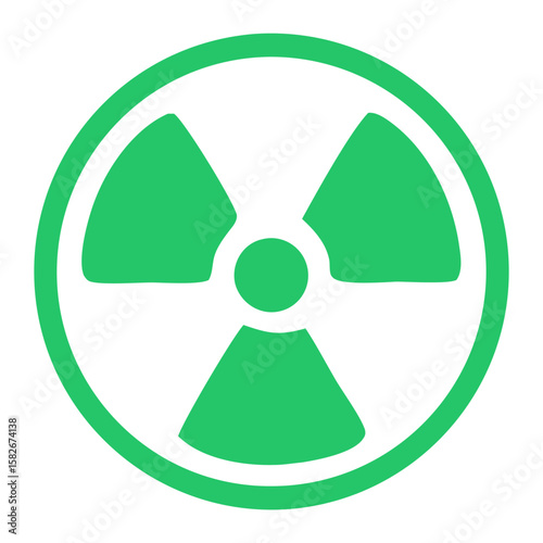 Simple Flat Radiation Symbol Warning Sign Hazard Caution Icon Design