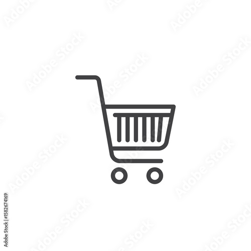 Shopping cart line icon