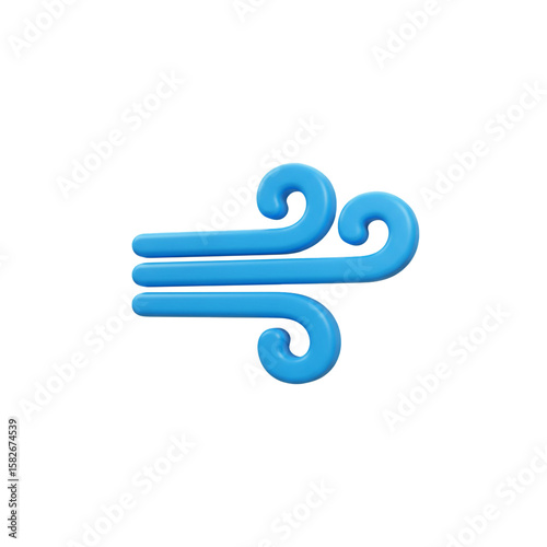 Stylized representation of wind flow with a clean graphical visualization and minimalistic