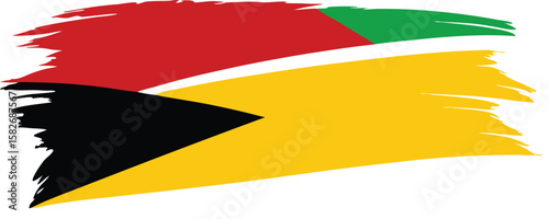 Stylized Flag of the Solomon Islands with Brush Strokes