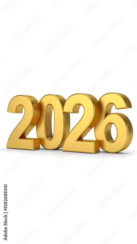 Gold 3D year 2026 Gold 3D year 2026