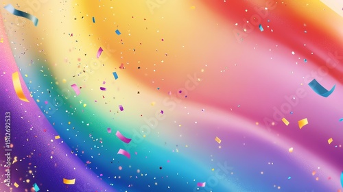 Colorful Pride Month Background with Vibrant Pride Rainbow Waves and Bold Pride Month Celebration Design