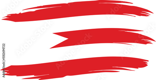 Puerto Rico Flag with Brush Strokes