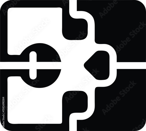 Abstract puzzle icon