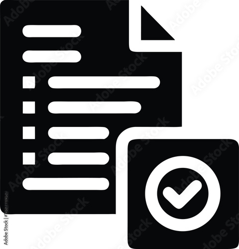 Document approved with check mark icon