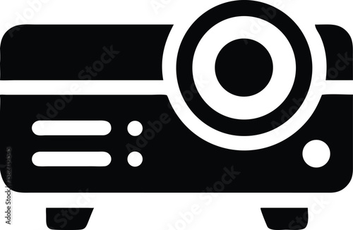 Projector icon for presentation and education