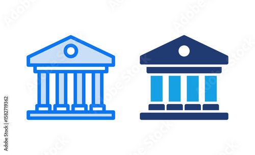Bank icon vector illustration. Bank sign and symbol, museum, university