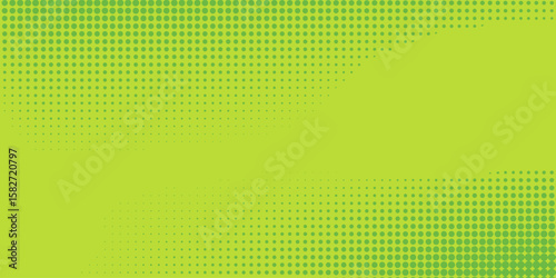 Dots halftone green color pattern gradient texture with technology digital background.