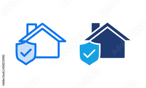 home insurance icon vector illustration. home protection sign and symbol