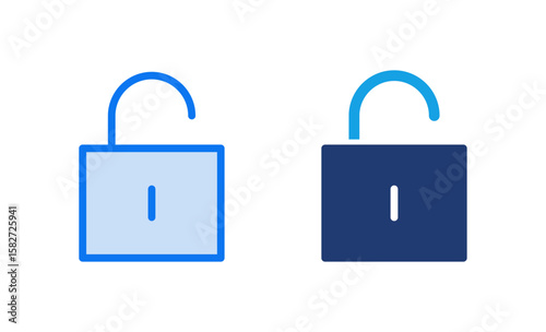 Unlock icon vector illustration. Unlock sign and symbol. unlocked padlock icon
