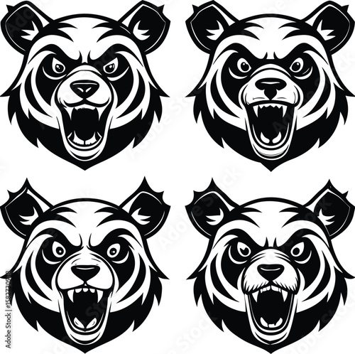 Wild animal vector illustration featuring a powerful lion and tiger head, perfect for tattoos or mascots, orange, brown, realistic, majestic