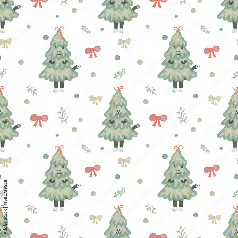 Fototapeta premium christmas tree pattern