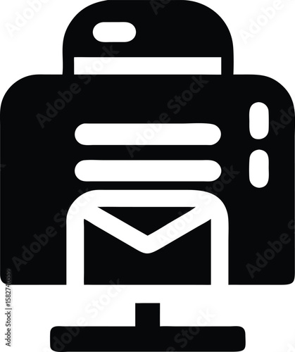 Email icon black and white symbol