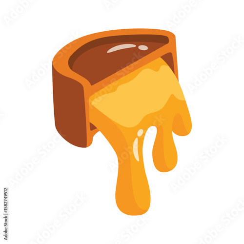 A rich 2d style icon of filled chocolate candy