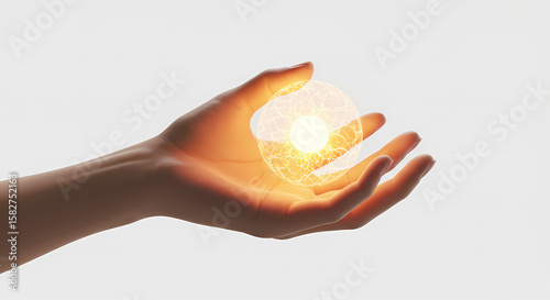 Glowing Orb in Hands: Power, Potential, and Innovation