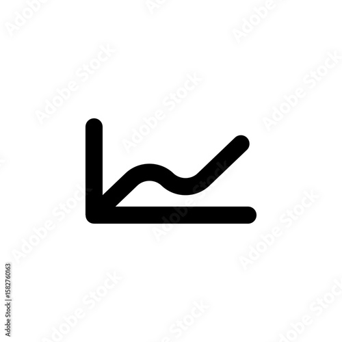 Chart Line Icon for Data Visualization