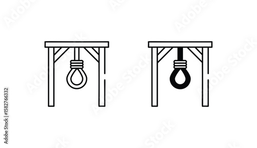 Gallows icon design with white background stock illustration